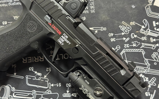 Bomber P320 NOS style CNC Steel slide with Compensator for SIG M17/18 Airsoft GBB series