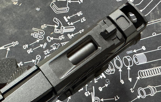 Bomber P320 NOS style CNC Steel slide with Compensator for SIG M17/18 Airsoft GBB series