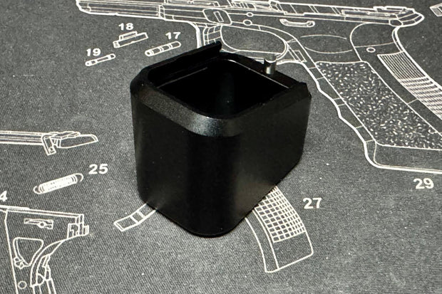 BOMBER CNC ALUMINUM T-STYLE ( LONG ) MAGAZINE PAD EXTENSION FOR UMAREX ( GHK ) G17 / G45 GBB MAGAZINE