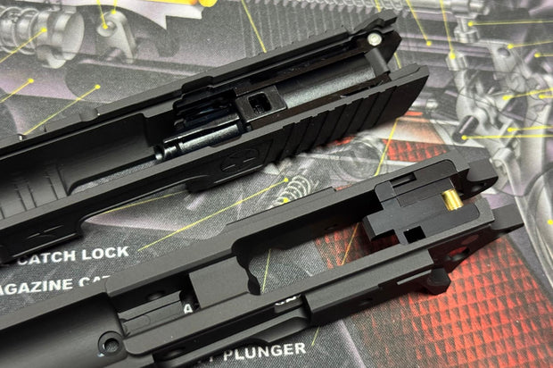 Bomber CNC Aluminum Slide & Frame Kit **Tri-arc style (RMR) for Marui Hicapa GBB Series