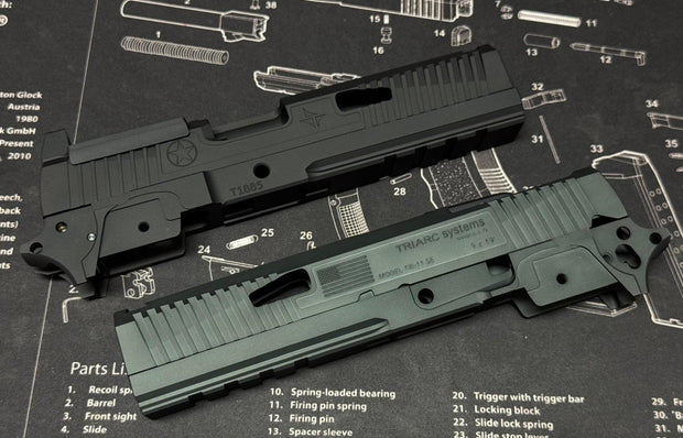 Bomber CNC Aluminum Slide & Frame Kit **Tri-arc style (RMR) for Marui Hicapa GBB Series