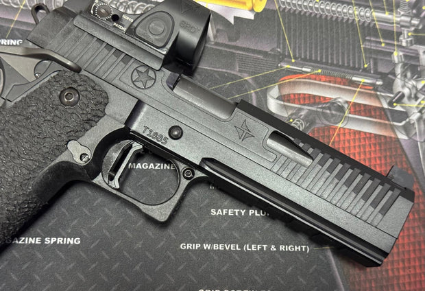 Bomber CNC Aluminum Slide & Frame Kit **Tri-arc style (RMR) for Marui Hicapa GBB Series