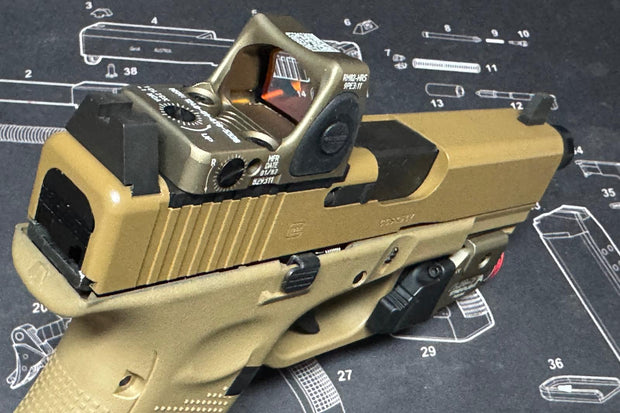 Boomarms Custom Glock 19X MOS Gas Blowback Pistol - Tan