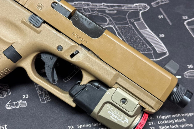 Boomarms Custom Glock 19X MOS Gas Blowback Pistol - Tan