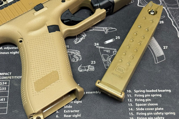 Boomarms Custom Glock 19X MOS Gas Blowback Pistol - Tan
