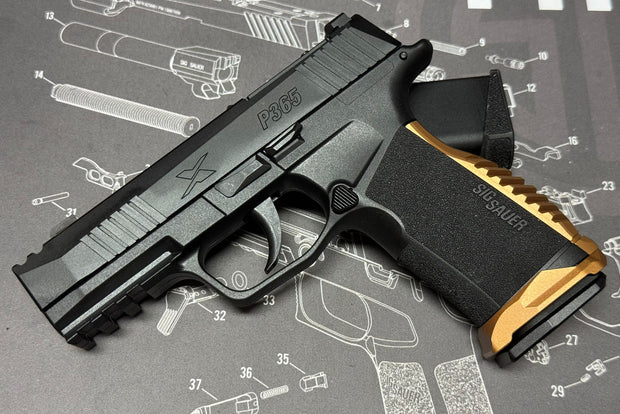 BPW P365 RA Style Magazine Base Pad /2-Pack (BLACK) for Parabellum P365 22rds Gas Magazine