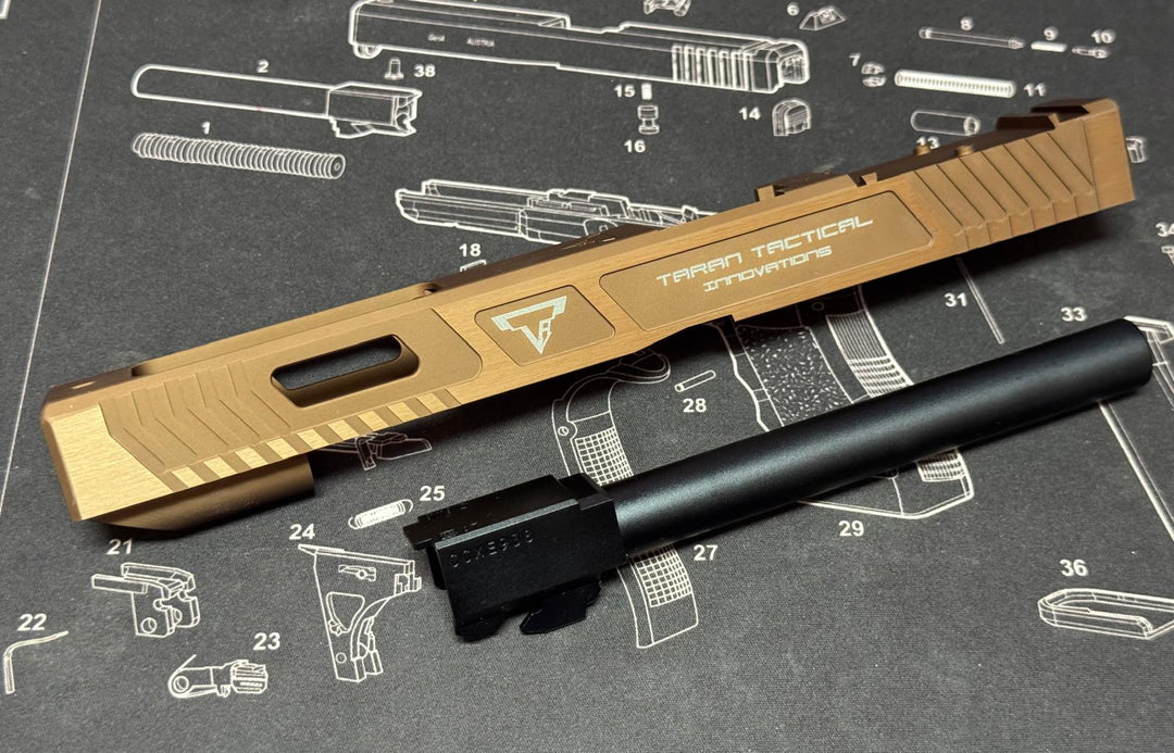 Bomber CNC Aluminum T-style G17L Copperhead RMR Cut Slide Kit for