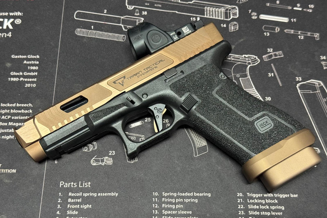 Bomber T-style Combat Master XR G45 RMR slide set for Marui G17