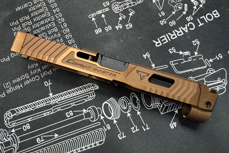 TTIカッパーヘッドG45 G19カッパーヘッドスライド Bomber T-style Combat Master XR G45 RMR slide set for Marui G17
