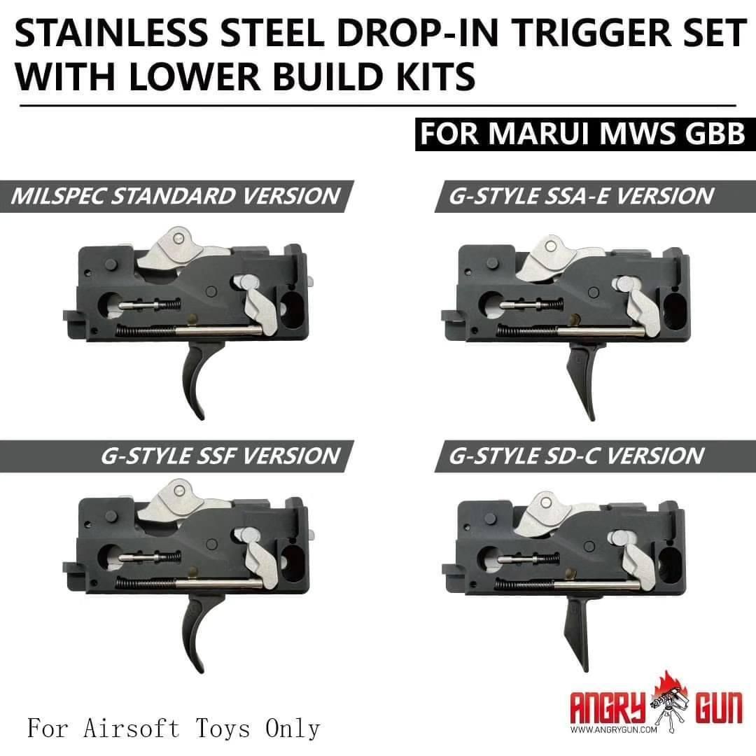 Bomb Trigger Box Angry Gun Stainless Steel Drop-in Trigger Box Set For Tokyo Marui TM M ...