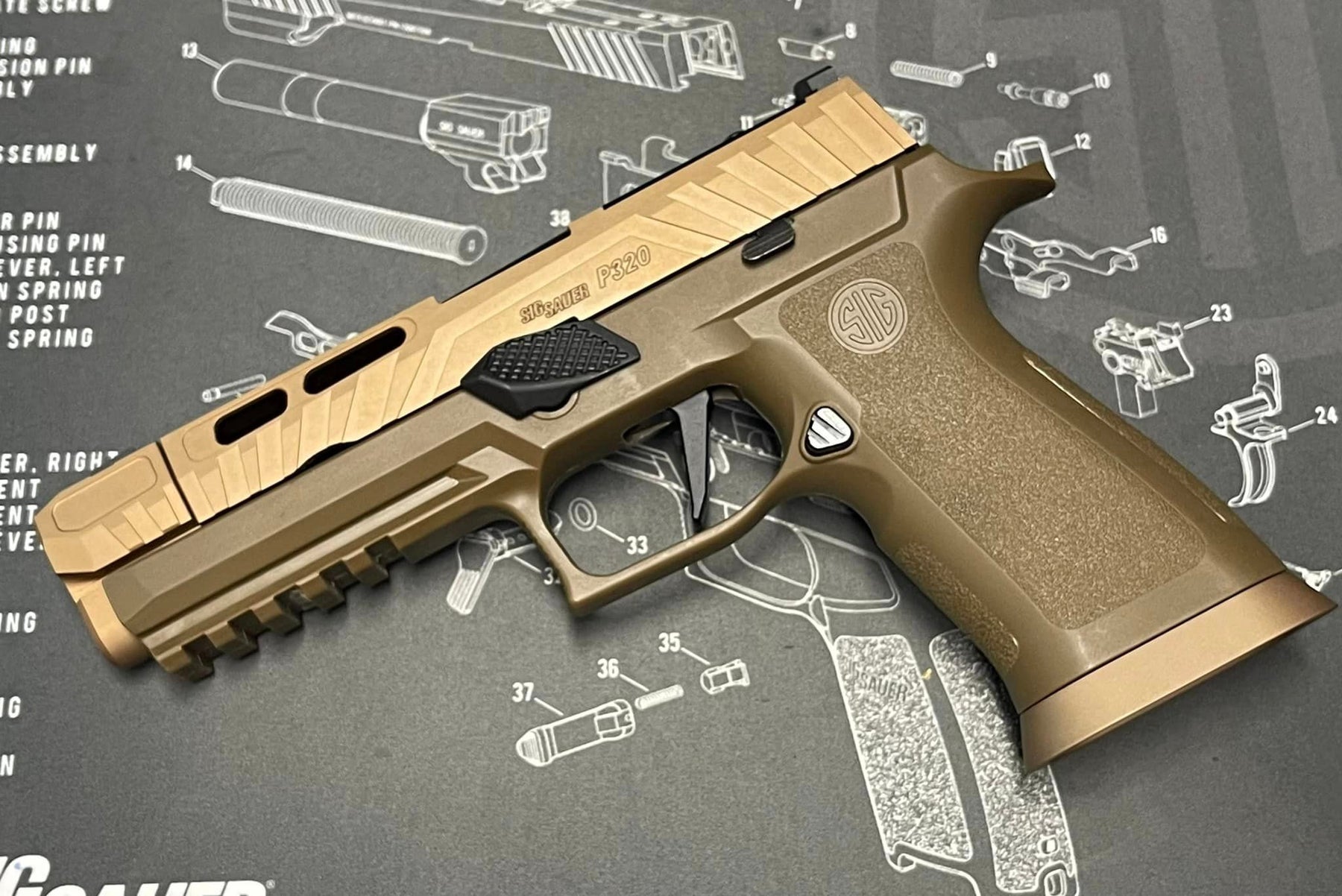 Comp Slike Nova CNC Aluminum P320 Spectre Comp slide set for SIG Air M17/ M18 GBB ...