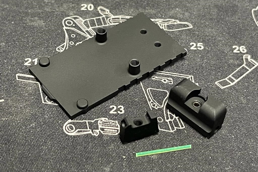 Bomber CNC Aluminum T-style G19 RMR Cut Slide Kit for Tokyo Marui G19 ...