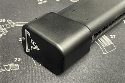 Bomber CNC Aluminum T-style ( Long ) Magazine Pad Extension for Umarex ( VFC ) G19 GBB Magazine - Black