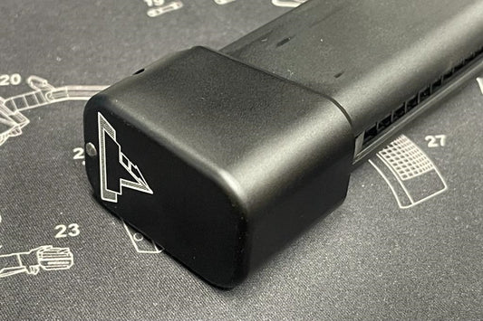 Bomber CNC Aluminum T-style ( Long ) Magazine Pad Extension for Umarex ( VFC ) G19 GBB Magazine - Black