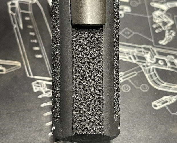 Boomarms Custom - Stippling STI-style Custom Polymer Grip for Marui Hi-Capa GBB series - Black