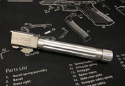 Nova BK-list style CNC Aluminum Threaded Outer barrel for Marui Airsoft G17/18/22 GBB -  Fluted (14mm +)