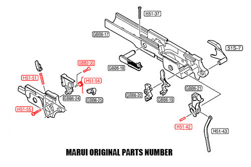 Guarder Chassis Internal Parts For MARUI HI-CAPA 4.3/5.1
