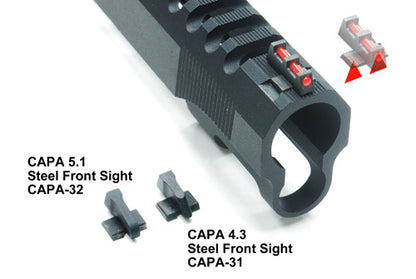 GUARDER ALUMINUM KIMBER SLIDE FOR MARUI HI-CAPA GOLD MATCH GBB