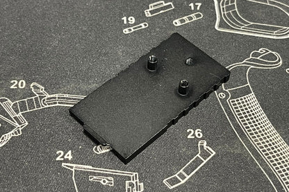 Bomber CNC Aluminum DP-style adapter plate for Bomber / VFC Airsoft MOS slide
