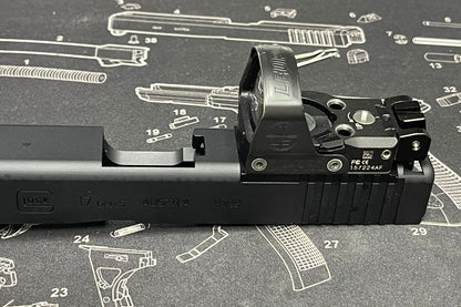 Bomber CNC Aluminum DP-style adapter plate for Bomber / VFC Airsoft MOS slide