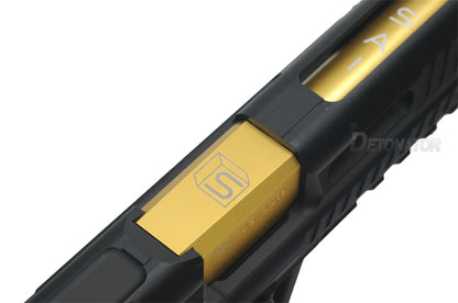 Detonator CNC Aluminum Slide Set S-style for Marui HK45 Airsoft GBB - Black