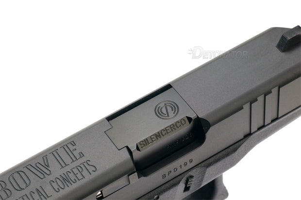 Detonator SIL-type Aluminum Tactical Outer Barrel for Marui G26 Series - Black (14mm +)