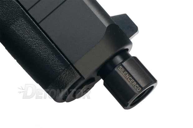 Detonator SIL-type Aluminum Tactical Outer Barrel for Marui G26 Series - Black (14mm +)