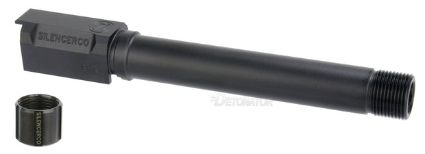Detonator SIL-type Aluminum Threaded Outer Barrel for Marui P226 series - Black (14mm +)