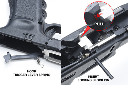 トイガン KSC GI18C RAILED FRAME Guarder New Generation G17/18C/22/34 Frame Rail Mount - Black