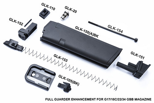 Guarder Aluminum Magazine Case for MARUI G17/18C/22/34 (.40/Black)