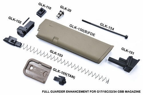 Guarder Aluminum Magazine Case for MARUI G17/18C/22/34 (.40/Cerakote FDE)