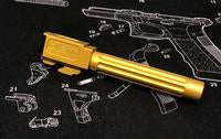 Guns Modify Stainless Fluted Barrel ( DEM ) for Tokyo Marui G17/18C GBB G-series - Gold Nitride