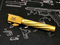 Guns Modify Stainless Fluted Barrel ( S3F ) for Tokyo Marui G17/18C GBB G-series - Gold Nitride