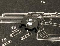 Guns Modify CNC Aluminum Rear Plate for Marui G-Series Airsoft GBB ( S-Panda )
