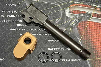 Bomber CNC Steel Barrel + HA Style Aluminum Compensator ( M18 version ) Set for SIG / VFC M18 GBB