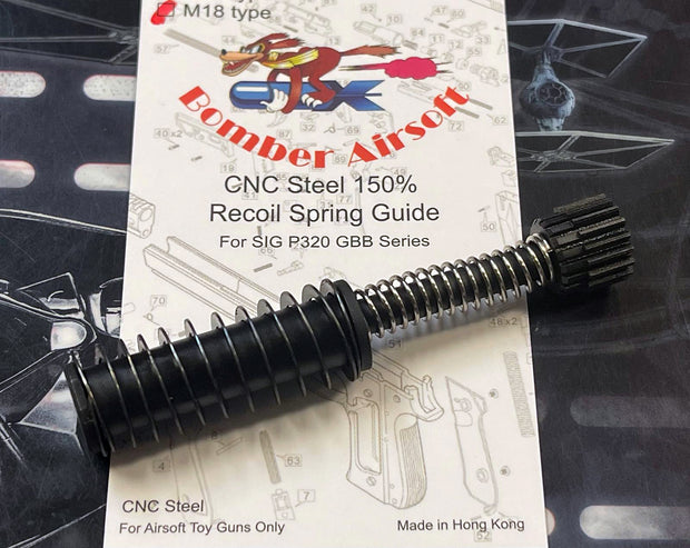 Bomber CNC Steel 150% Recoil Spring Guide Rod for SIG M18 GBB Series ...