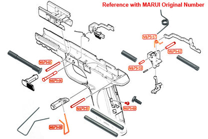 Guarder Steel Internal Spring & Pin Set for MARUI M&P9/M&P9L