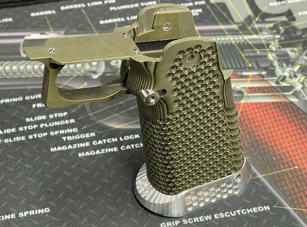 Nova CNC G10 Grip for Tokyo Marui 5.1 Hicapa GBB series - ( Golf Ball Dimple Texture )