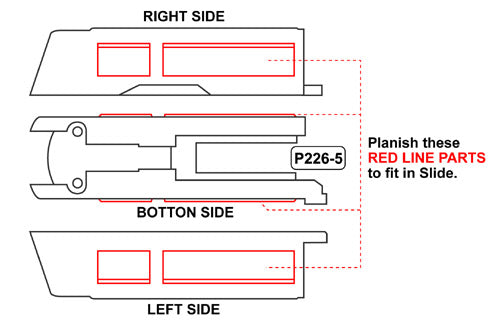 Guarder Metal Slide & Frame for MARUI P226 E2 (Alum. Original /No Marking )