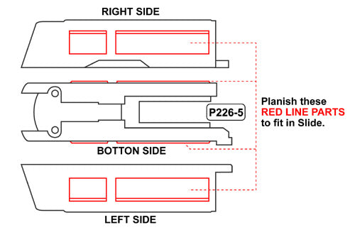 Guarder Metal Slide & Frame for MARUI P226 E2 (Dual Black)