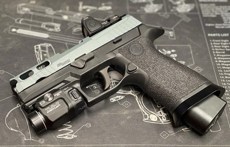 Boomarms Custom - Stippling SI-style P320 X-carry Frame for SIG/VFC M1