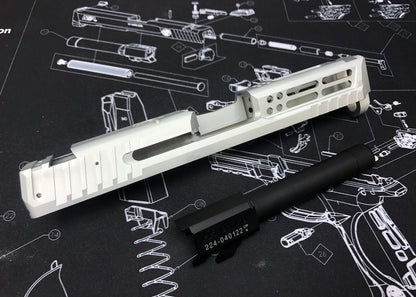 NOVA SSVI style CNC Aluminium Slide set for Umarex / VFC VP9 GBB series - Silver