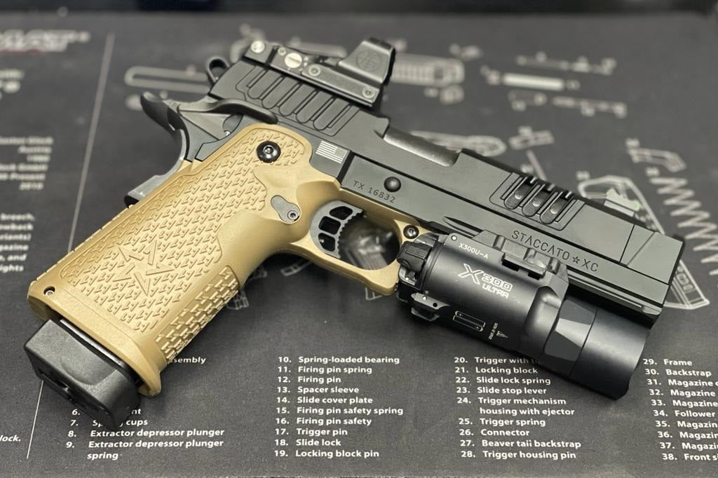 Boomarms Custom - STI Staccato XC 2011 RMR Airsoft GBB - BK x FDE colo