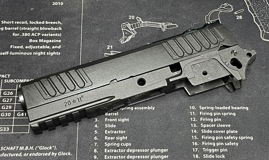 Nova CNC Full Steel slide + Frame + All assemble parts kit **2011 Staccato-P  RMR for Tokyo Marui Hi-capa 5.1 Airsoft GBB series ( Deluxe version )