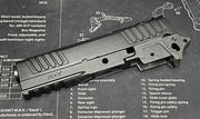 Nova CNC Full Steel slide + Frame set **2011 Staccato-P RMR version for Tokyo Marui Hi-capa 5.1 Airsoft GBB series