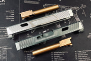 NOVA CNC Aluminum T-style G17 Gen4 Slide set for Tokyo Marui G17 Gen4 GBB series - Tactical Matte Silver