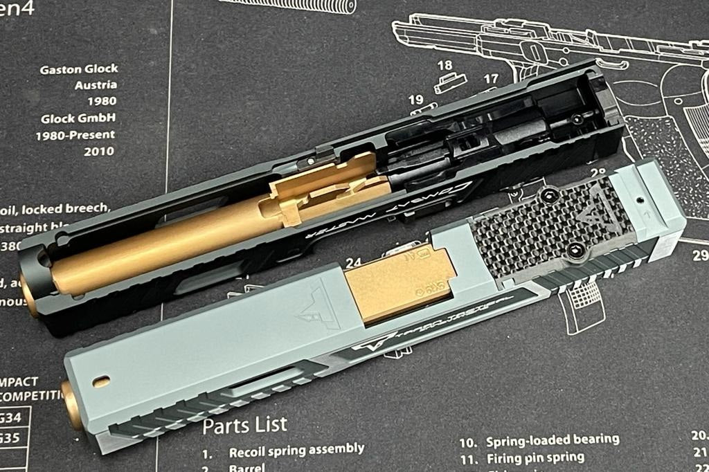 Bomber CNC Aluminum T-style G17 RMR Cut Slide Kit for Tokyo Marui