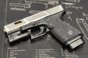 Boomarms Custom - T-style G19 RMR Cut GBB - ( Shiny Silver ) with Silicon Carbide Grip