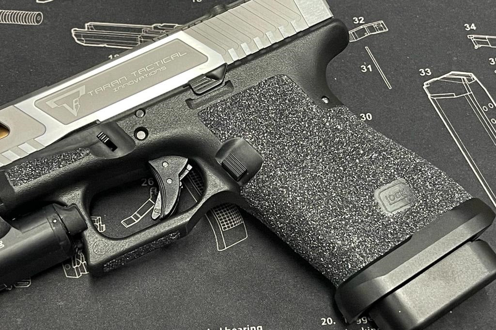 Boomarms Custom - T-style G19 RMR Cut GBB - ( Shiny Silver ) with Sili