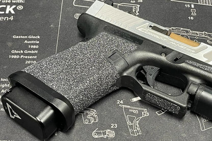 Boomarms Custom - T-style G19 RMR Cut GBB - ( Shiny Silver ) with Silicon Carbide Grip